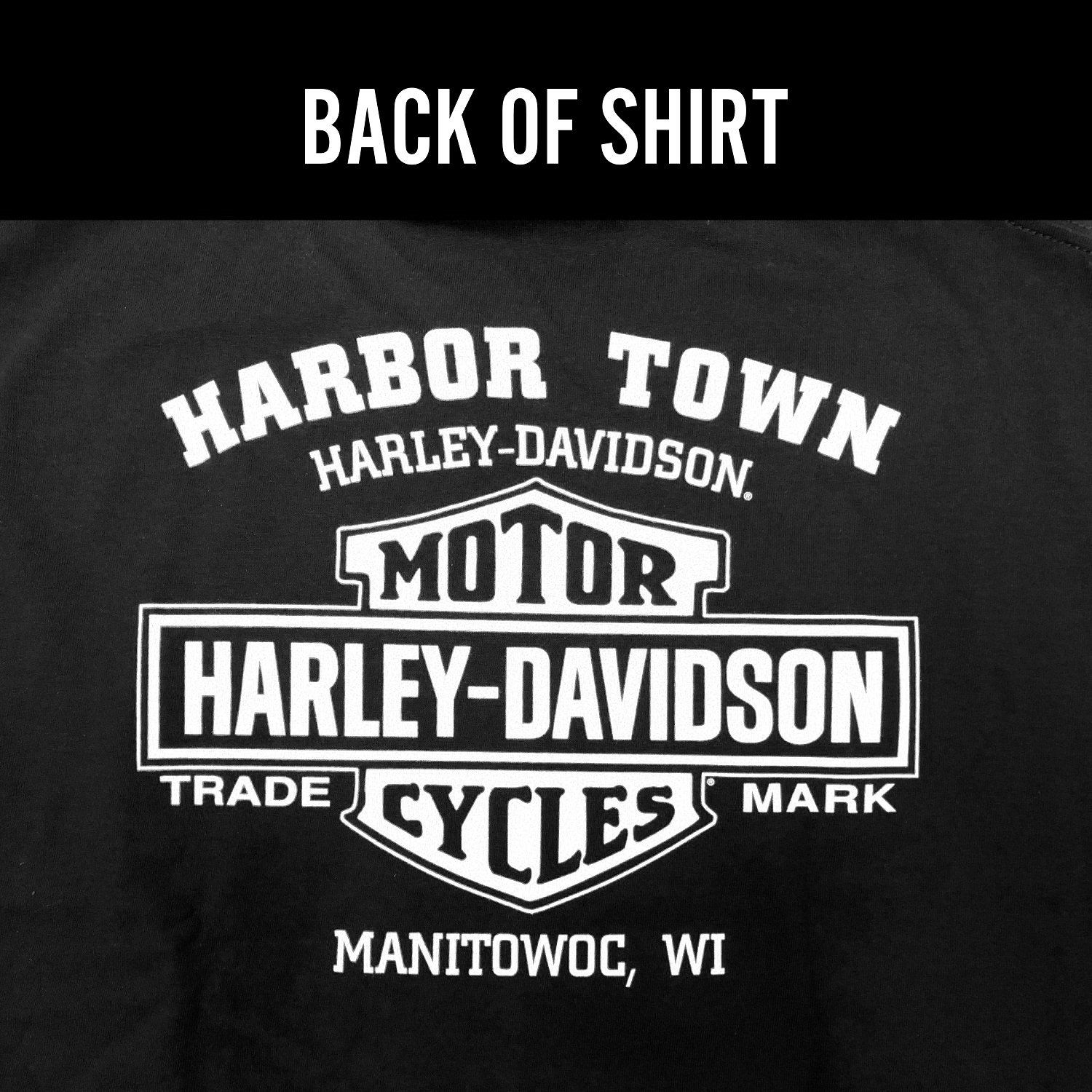 Harley-Davidson™ Men's Orange Bar & Shield Black T-Shirt 30290591 - Image 3